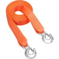 VEVOR ATV Car Tow Strap with Hooks 2"x20' 17000 lbs, Tow Straps with Safety Hooks, Car Heavy Duty Recovery Rope for Trucks Vehicles Towing Accessories, Tow Cable for for Roadside Recovery