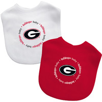 Georgia Bulldogs Baby Bib 2 Pack