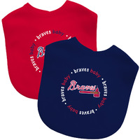 Atlanta Braves Baby Bib 2 Pack