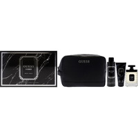 Guess Uomo by Guess for Men - 4 Pc Gift Set 3.4oz EDT Spray, 6oz Deodorizing Body Spray, 3.4oz Shower Gel, Pouch