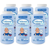 Caldesene Cornstarch Baby Powder with Zinc Oxide, Talc-Free Baby Powder, 5 Oz, 6 Pack