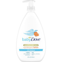 Baby Dove Sensitive Skin Care Body Lotion For Delicate Baby Skin Rich Moisture With 24-Hour Moisturizer, 20 fl oz (Package May Vary)