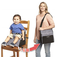 Kolcraft Explore N Store 2-in-1 Diaper Bag and Booster Seat - Space Grey