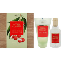 4711 Acqua Colonia - Lychee and White Mint by Muelhens for Unisex - 2 Pc Gift Set 1.7oz EDC Spray, 2.5oz Shower Gel