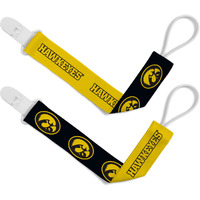Iowa Hawkeyes Pacifier Clips 2 Pack