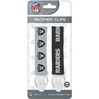 Las Vegas Raiders Pacifier Clips 2 Pack