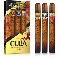 Cuba Trio 1 by Cuba for Men - 3 Pc Gift Set 1.17oz Cuba Gold EDT Spray, 1.17oz Cuba Royal EDT Spray, 1.17oz Cuba VIP EDT Spray