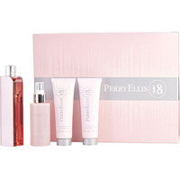 Perry Ellis 18 by Perry Ellis for Women - 4 Pc Gift Set 3.4oz EDP Spray, 3oz Body Lotion, 4oz Body Mist, 3oz Bath and Shower Gel