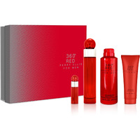 360 Red by Perry Ellis for Men - 4 Pc Gift Set 3.4oz EDT Spray, 6oz Body Spray, 3oz Shower Gel, 7.5ml EDT Spray