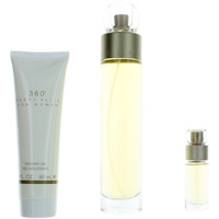 360 by Perry Ellis for Women - 3 Pc Gift Set 3.4oz EDT Spray, 0.25oz EDT Spray 3oz Shower Gel