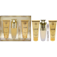 Luxury by New Brand for Women - 4 Pc Gift Set 3.3oz EDP Spray, 4.4oz Shower Gel, 4.4oz Body Lotion, 0.5oz EDP Spray