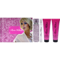 Paris Hilton by Paris Hilton for Women - 4 Pc Gift Set 3.4oz EDP Spray, 0.34oz EDP Spray, 3oz Body Lotion, 3oz Bath and Shower Gel
