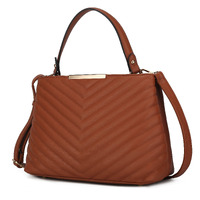 MKF collection Dakota Satchel Handbag Vegan Leather Women by Mia k(D0102HAPBEW)