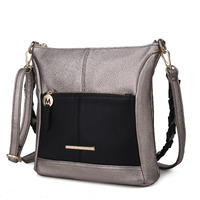 MKF collection Nala Vegan Shoulder Handbag color-block Leather Women by Mia k(D0102H9XVBU)