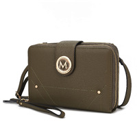 MKF collection Sage cell phone Wallet crossbody Handbag with Optional Wristlet by Mia K(D0102H9XV6Y)