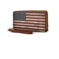MKF collection Uriel Vegan Leather Women FLAg Wristlet Wallet by Mia K(D0102H9TVgA)