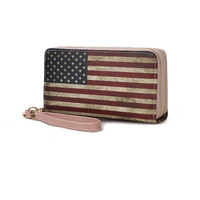 MKF collection Uriel Vegan Leather Women FLAg Wristlet Wallet by Mia K(D0102H9TV9U)