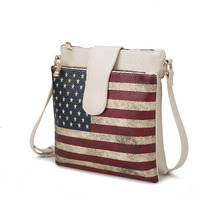 MKF collection Josephine Vegan Leather Women FLAg crossbody Bag by Mia K(D0102H9TVDg)