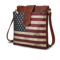 MKF collection Josephine Vegan Leather Women FLAg crossbody Bag by Mia K(D0102H9TVYV)