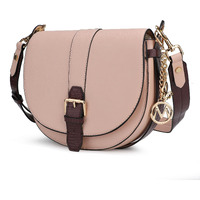 MKF collection Ayla Snake Embossed color Block Vegan Leather Women Shoulder Bag by Mia K(D0102H9T8Yg)