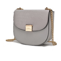 MKF collection Brooklyn crocodile Embossed Vegan Leather Women Shoulder Handbag by Mia K(D0102H9T88Y)