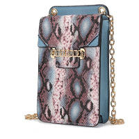 MKF collection Yael Snake embossed Vegan Leather Phone crossbody Handbag by Mia K(D0102HISQMV)
