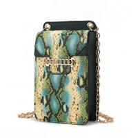 MKF collection Yael Snake embossed Vegan Leather Phone crossbody Handbag by Mia K(D0102HISQD7)