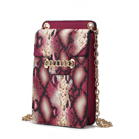 MKF collection Yael Snake embossed Vegan Leather Phone crossbody Handbag by Mia K(D0102HISQYV)