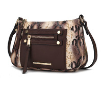 MKF collection Essie Snake embossed Vegan Leather crossbody by Mia K(D0102HIc8RY)