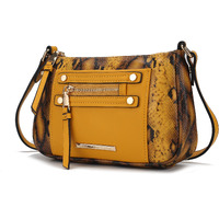 MKF collection Essie Snake embossed Vegan Leather crossbody by Mia K(D0102HIc8EV)