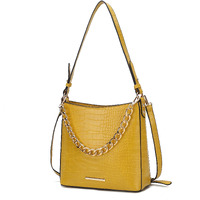 MKF collection Bizzy Faux crocodile-Embossed Vegan Leather Women Shoulder Bag by Mia K(D0102HIBMPV)