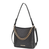 MKF collection Bizzy Faux crocodile-Embossed Vegan Leather Women Shoulder Bag by Mia K(D0102HIBMPW)
