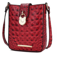 MKF collection Avery Faux crocodile Embossed Vegan Leather Women crossbody Bag by Mia K(D0102HIBD37)