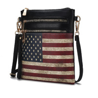 MKF collection genesis Printed Flag Vegan Leather Women crossbody Bag by Mia k(D0102HIDEVW)
