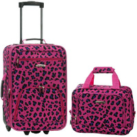 2 Pc Magentaleopard Luggage Set