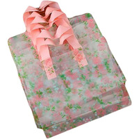 Transparent Rose - 50 Pieces Plastic Shopping Bags Gift Bag Retail Boutique Bags