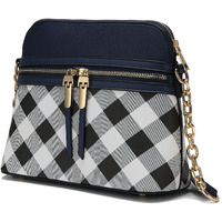 MKF collection Suki checkered crossbody Handbag by Mia K(D0102HISLBW)