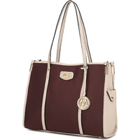 MKF collection Kindred Oversize Tote Handbag Vegan Leather For Women by Mia k(D0102H9K0gY)