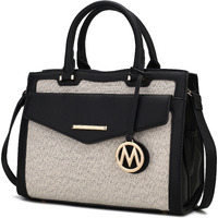 Alyssa Satchel Handbag Vegan Leather Women(D0102H2VNQg)