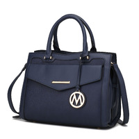 Alyssa Satchel Handbag Vegan Leather Women(D0102H2VNQY)