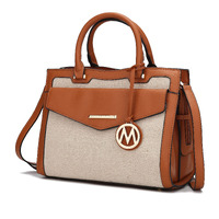 Alyssa Satchel Handbag Vegan Leather Women(D0102H2VNgA)