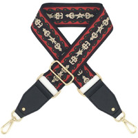 Wide Replacement Canvas Bag Strap Red Pattern Crossbody Shoulder Strap Purse Handbag Adjustable Belt