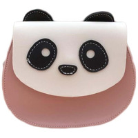 Pink Cute Panda Crossbody Bag Mini PU Satchel Bag Cell Phone Purse