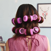 Self Grip Hair Curler Roller 24 Piece Set (12 Large, 12 Small) - Pink(D0102HPKLSG.)