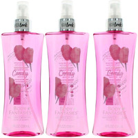 Cotton Candy by Body Fantasies, 3 Pack 8 oz Fragrance Body Spray for Women