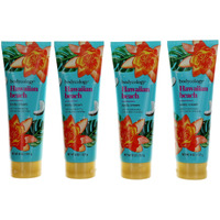 Hawaiian Beach by Bodycology,4 Pack 8 oz Moisturizing Body Cream for Women
