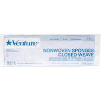 Venture Non-Woven 4-Ply Closed Weave Sponge Non-Sterile by Tidi for Unisex - 200 Count Sponge