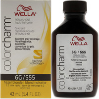 Color Charm Permanent Liquid Hair Color - 555 6G Hazel Blonde by Wella for Unisex - 1.42 oz Hair Color