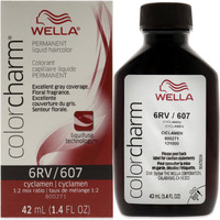 Color Charm Permanent Liquid Hair Color - 607 6RV Cyclamen by Wella for Unisex - 1.42 oz Hair Color