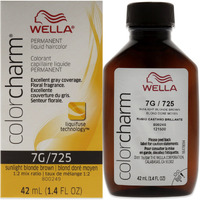Color Charm Permanent Liquid Hair Color - 725 7G Sunlight Blonde Brown by Wella for Unisex - 1.42 oz Hair Color